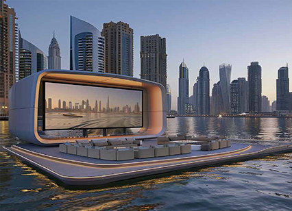 Damac Riverside Water Vein Amenities Floating Cinema