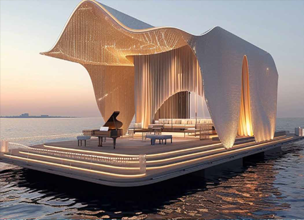 Damac Riverside Water Vein Amenities Floating Opera